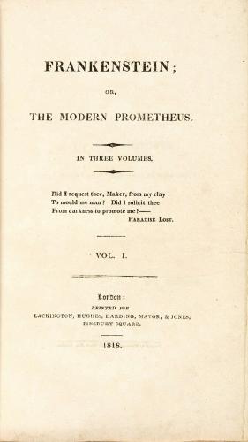 Frankenstein o il moderno Prometeo