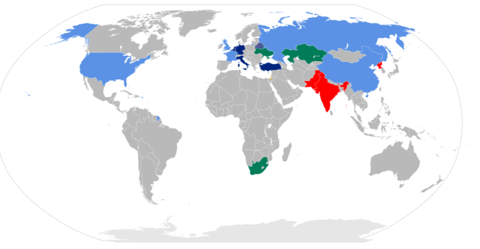 Países con armas nucleares