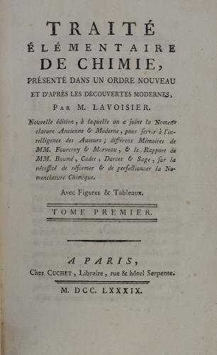 Traité Élémentaire de Chimie