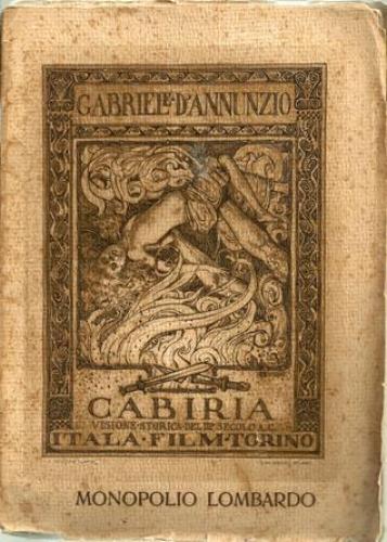 Livro Cabíria: Visão Histórica do Terceiro Som a.C. (Cabiria: Visione storica del terzo secolo A. C.) em italiano