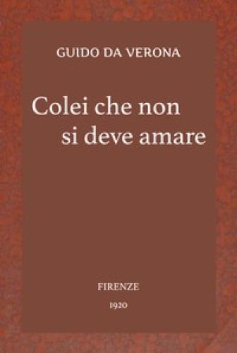Buch Derjenige, der nicht lieben sollte: Roman (Colei che non si deve amare: romanzo) auf Italienisch