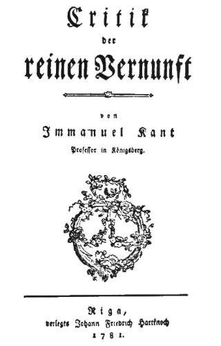 Kritik der reinen Vernunft