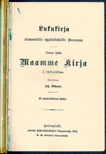 Livro O Livro da Nossa Terra (Maamme kirja) em finlandês