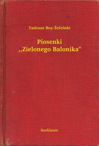 Libro Canciones del globo verde (Piosenki "Zielonego Balonika") en Polish