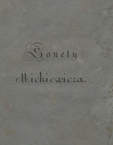 Book Sonnets by Adam Mickiewicz (Sonety Adama Mickiewicza) in Polish