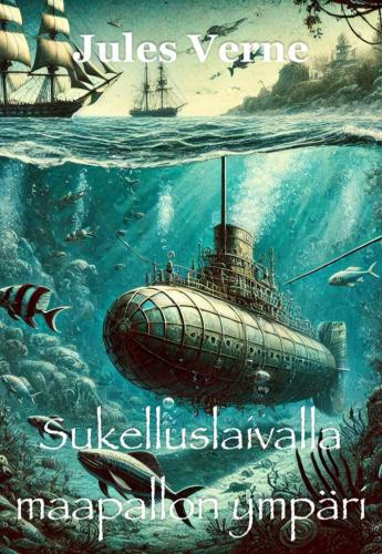 Libro Veinte mil leguas de viaje submarino (Sukelluslaivalla maapallon ympäri) en finlandés