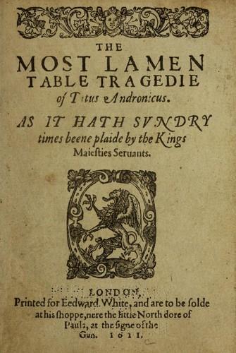 Libro Tito Andrónico (Titus Andronicus) en Francés