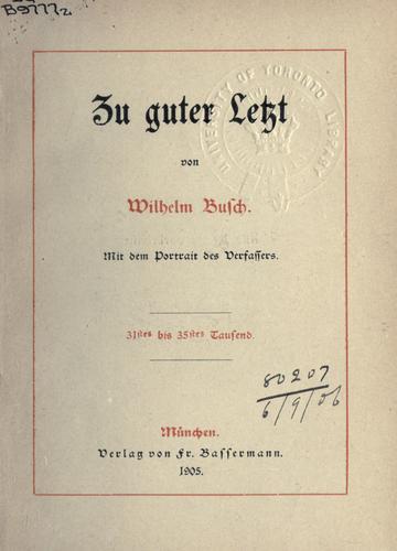 Book Last but not least (Zu guter Letzt) su tedesco