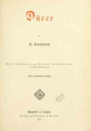 Livro Dürer (Dürer) em Alemão