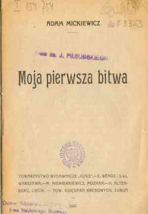 Buch Mein erster Kampf: Eine Geschichte eines Sergeants (Moja Pierwsza Bitwa: Opowiadanie Sierżanta) auf Polish