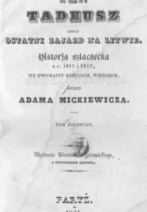 Buch Herr Tadeusz (Pan Tadeusz) auf Polish