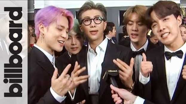 Видео BTS Thanks ARMY for Helping them "Live The Dream" | Grammys на русском