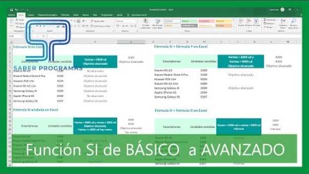 Video FUNCIÓN SI  en Excel de Básico a Avanzado |función SI-Y-O, varias condiciones, SI anidada |   türkçe