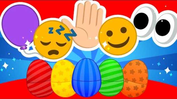 Video EMOJIS Escondidos en Huevos Sorpresa Gigantes 👀😀   | Aprender Colores y Canciones #1 | Plim Plim   türkçe