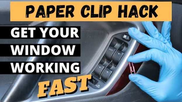 Video How to fix a stuck car window (window wont go up) Paper clip hack em português