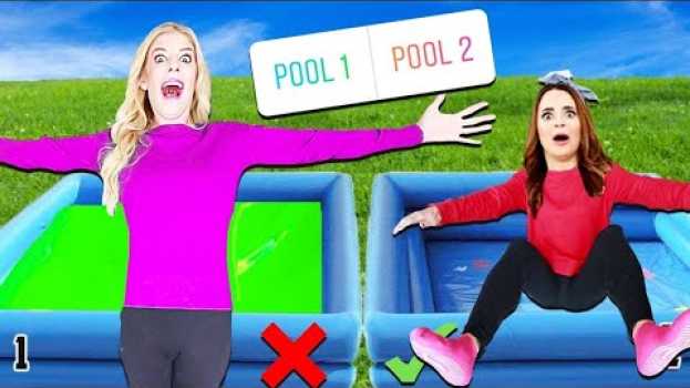 Video DONT Trust Fall into the Wrong Mystery Pool Challenge! Game Master is Missing (You Decide)   türkçe