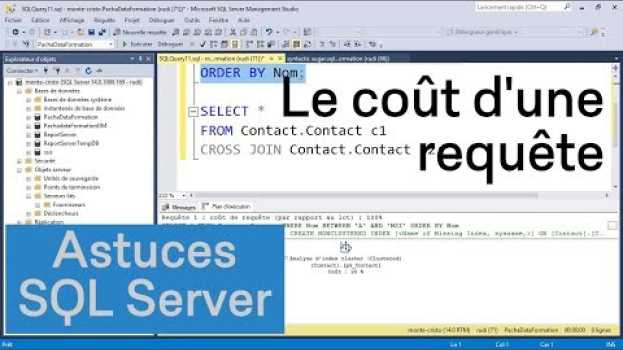Video Comprendre le coût d'exécution d'une requête dans SQL Server em português
