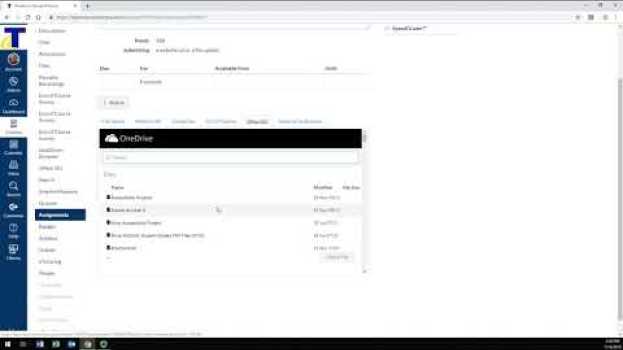 Video How to Upload A OneDrive File Into a Canvas Assignment Submission en español