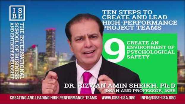 Video 10 Steps to Create and Lead High Performance Project Teams, Prof. Dr. Rizwan Amin Sheikh, ISBE USA auf Deutsch