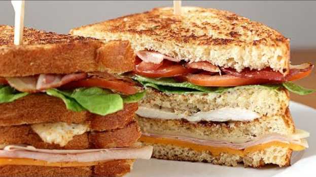 Video Cómo hacer sandwich club - Receta fácil y rica   türkçe