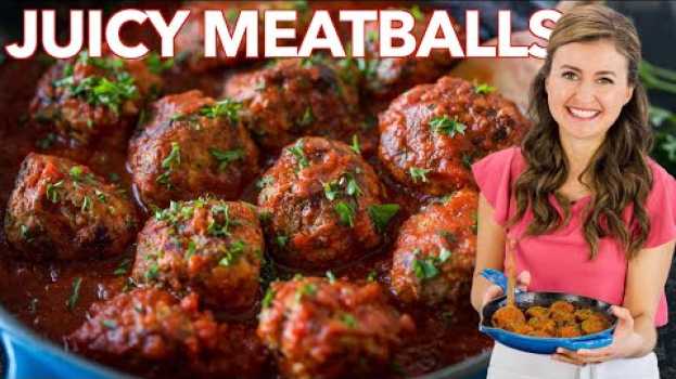 Video Juicy MEATBALL RECIPE - How to Cook Italian Meatballs em português