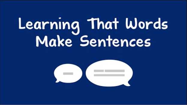 Video Learning that Words Make Sentences auf Deutsch