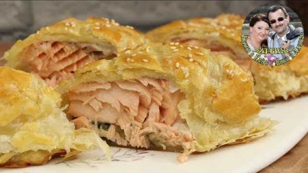 Video Семга со шпинатом в слоеном тесте  Просто, быстро и вкусно, на праздничный стол en français