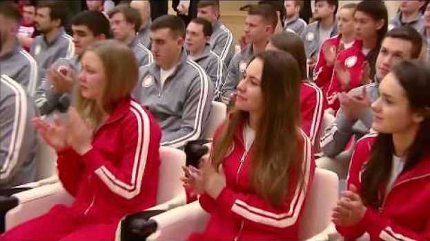 Video Spotkanie Putina z olimpijczykami in English