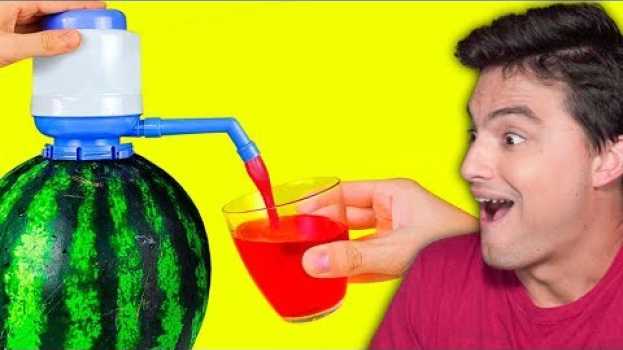 Video TRUQUES INCRÍVEIS para melhorar SUA VIDA com MELANCIA! [+10] in English