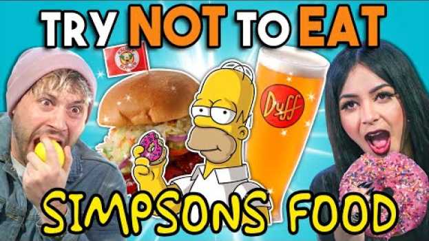 Video Try Not To Eat Challenge - Simpsons Food At Universal Studios | People Vs. Food   türkçe