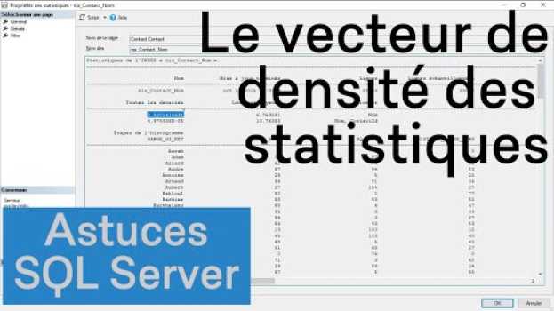 Video Qu'est-ce que le vecteur de densité dans SQL Server ?   türkçe