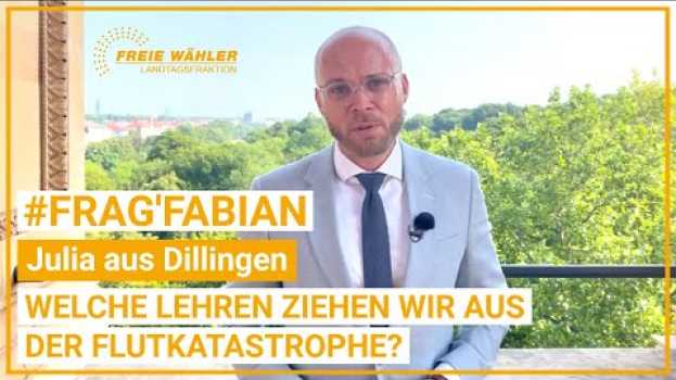 Video #FRAGFABIAN: Welche Lehren ziehen wir aus der Hochwasserkatastrophe? em português