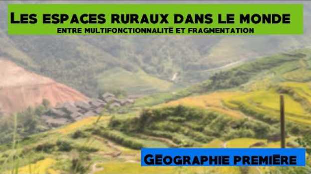 Video [Premières] Les espaces ruraux dans le monde entre multifonctionnalité et fragmentation in English
