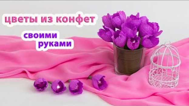 Video Очень простой способ сделать цветы из конфет мастер класс от Buket7ruTV en français