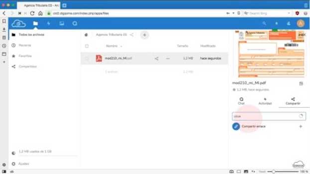 Video Nextcloud 15...18  - Compartir archivos y carpetas con otros usuarios in English