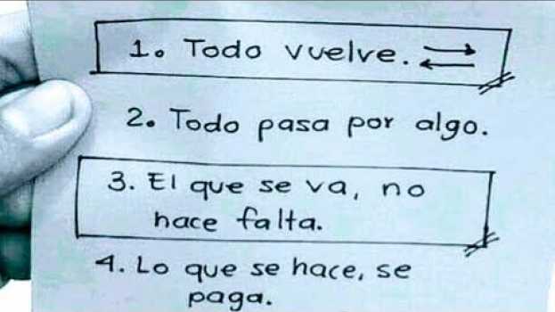 Video 🦋  Todo vuelve, Todo pasa por algo, El que se va, no hace falta, Lo que se hace, se paga   türkçe