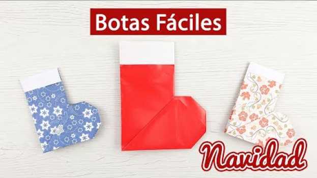 Video 🎅 Bota de Navidad con papel muy fácil – Origami para Navidad po polsku