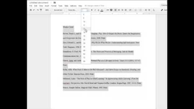 Video Formatting Works Cited list, MLA Format, Google Docs en français