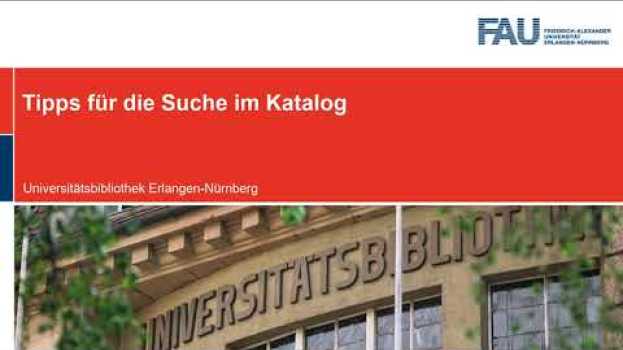 Video Tipps für die Suche im Katalog en español