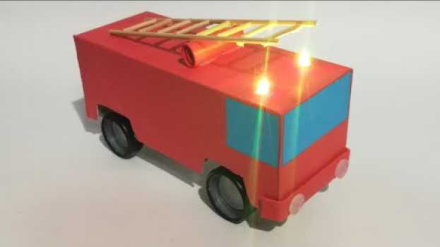 Video Como hacer un CAMION de BOMBEROS con LUCES in English