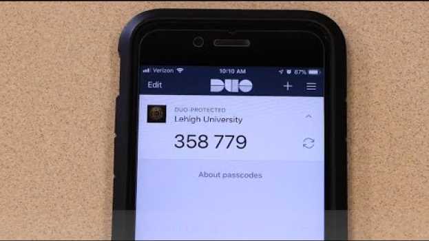 Video Cell Phone Passcode Method with Duo Mobile App   türkçe