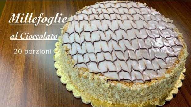 Video TORTA MILLEFOGLIE AL CIOCCOLATO 20 porzioni -  decorato con glassa di zucchero en español