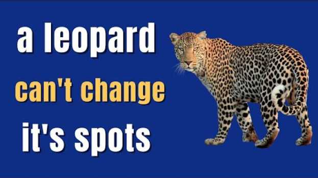 Video Idiom Meanings: A Leopard Can't Change Its Spots   türkçe