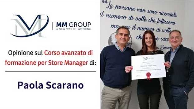 Video Opinione sul Corso avanzato di Formazione per Store Manager - Paola Scarano em português