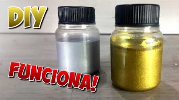 Video Como fazer Tinta dourada e prateada em casa. DIY po polsku