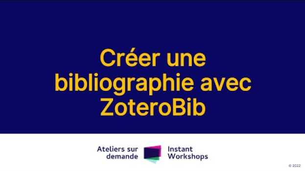 Video Créer une bibliographie avec ZoteroBib   türkçe