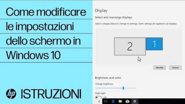 Video Come modificare le impostazioni dello schermo in Windows 10 | HP Support po polsku