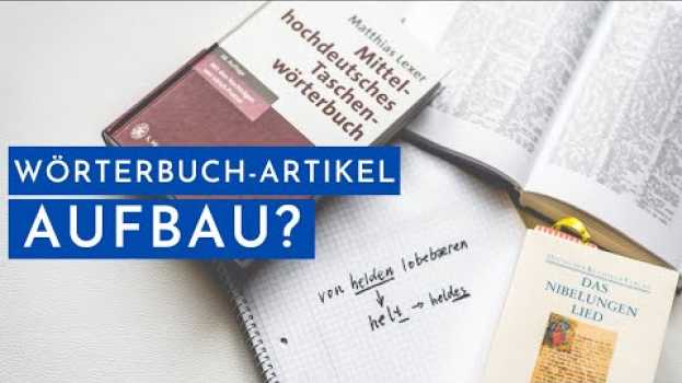 Video Wie ist ein Artikel im Wörterbuch aufgebaut? su italiano