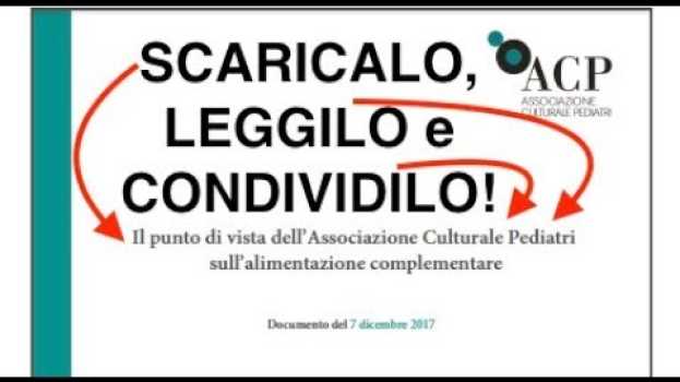 Video 4 motivi per cui dovete scaricare e leggere questo documento sull'alimentazione complementare   türkçe