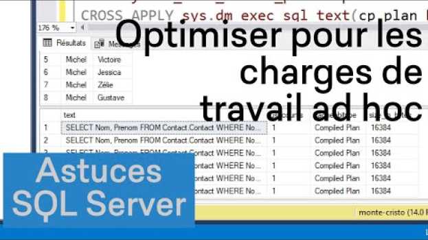 Video Optimiser pour les charges de travail ad hoc dans SQL Server em português